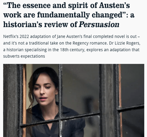 Persuasion Review for BBC History&nbsp;Extra